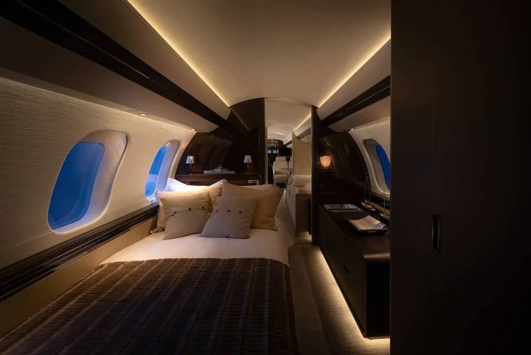 Intérieur de la cabine d'un jet privé